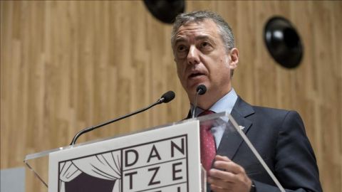 El Lehendakari I&ntilde;igo Urkullu ayer en un acto oficial