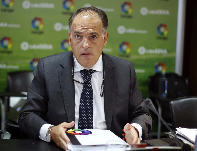 Tebas espera que la Justicia absuelva a Messi "por el bien del fútbol" Tebas espera que la Justicia absuelva a Messi "por el bien del fútbol"