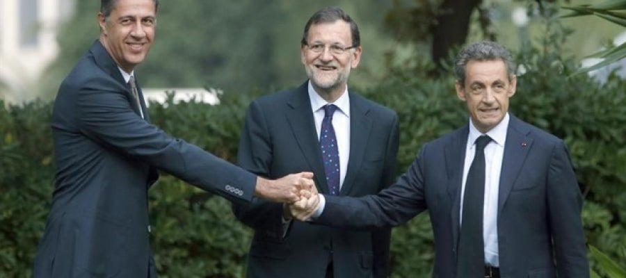 Xavier García Albiol, Mariano Rajoy y Nicolas Sarkozy Xavier García Albiol, Mariano Rajoy y Nicolas Sarkozy