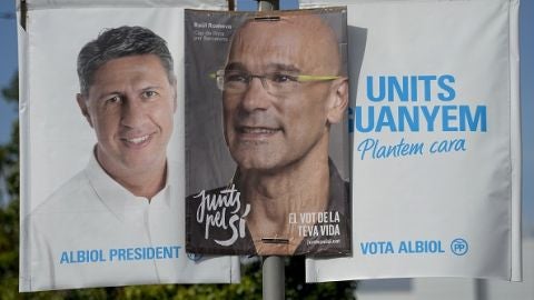 Posters de la campa&ntilde;a electoral en Catalu&ntilde;a