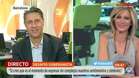 El candidato a la Presidencia de Cataluña, Xavier García Albiol, en Espejo Público El candidato a la Presidencia de Cataluña, Xavier García Albiol, en Espejo Público