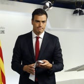 Pedro Sánchez tras los resultados electorales catalanes