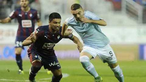 Iago Aspas durante el partido frente al Eibar Iago Aspas durante el partido frente al Eibar