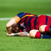 Leo Messi, lesionado ante el UD Las Palmas