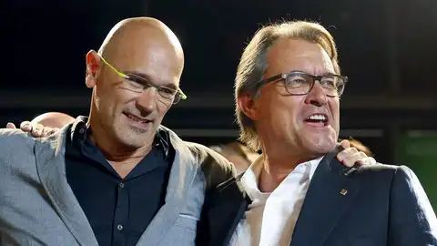 Raül Romeva Raül Romeva, durante la celebración con sus simpatizantes de los resultados electorales