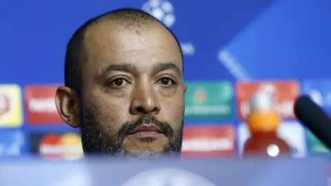 Nuno, durante la rueda de prensa Nuno, durante la rueda de prensa