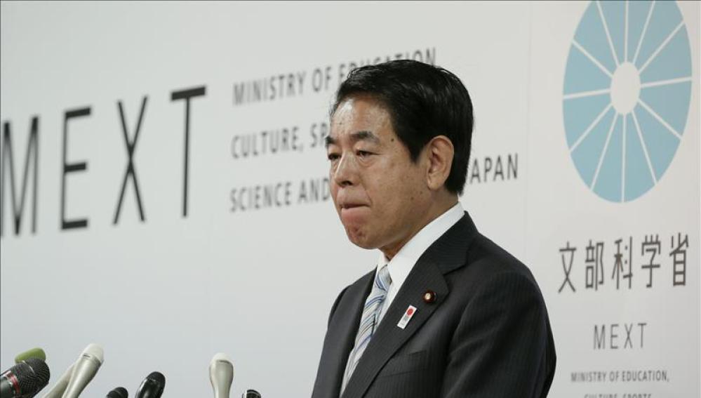 El ministro de Educación y Deportes de Japón, Hakubun Shimomura.