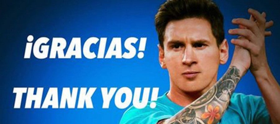 Leo Messi agradece el apoyo Leo Messi agradece el apoyo