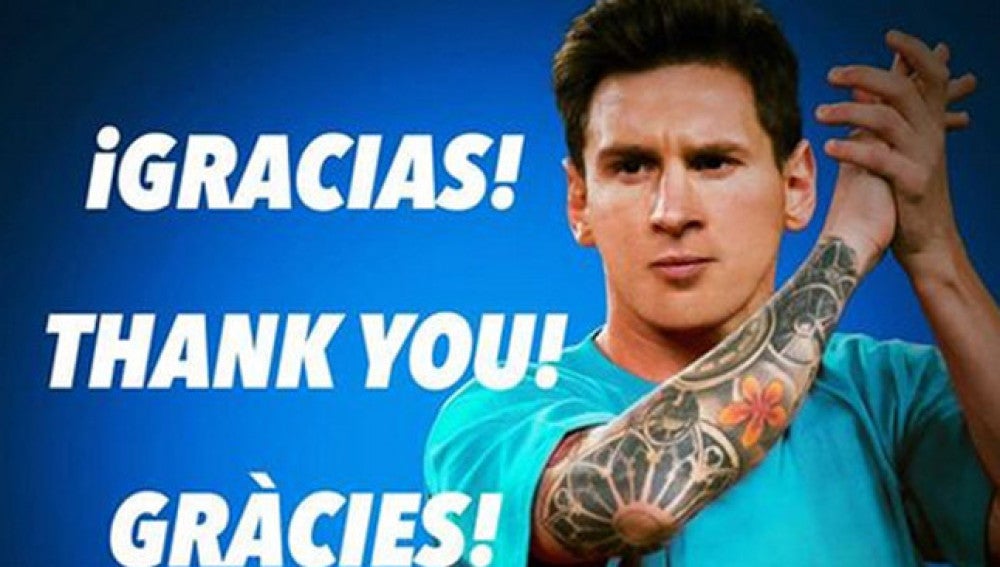 Leo Messi agradece el apoyo
