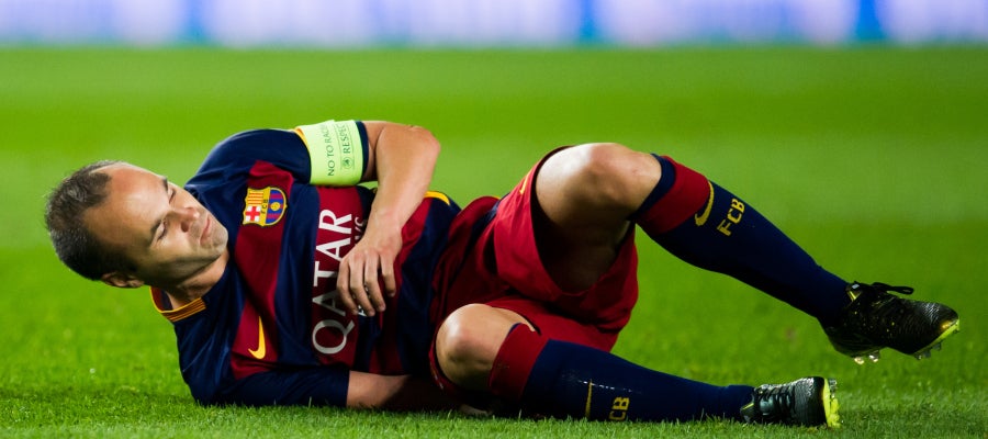 Andrés Iniesta, lesionado Andrés Iniesta, lesionado