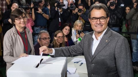El presidente de la Generalitat, Artur Mas, en el 9N