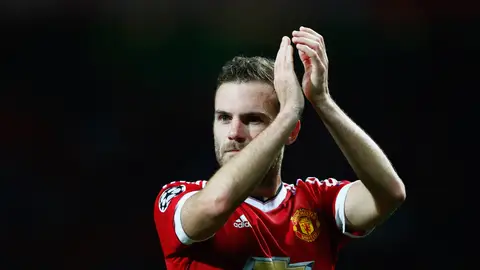 Juan Mata en el partido del Manchester United Juan Mata en el partido del Manchester United