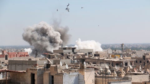 Bombardeos en Siria
