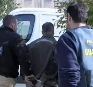 Momento de la detención del presunto asesino de Eva Blanco Momento de la detención del presunto asesino de Eva Blanco