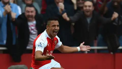 Alexis Sánchez celebra un gol del Arsenal Alexis Sánchez celebra un gol del Arsenal