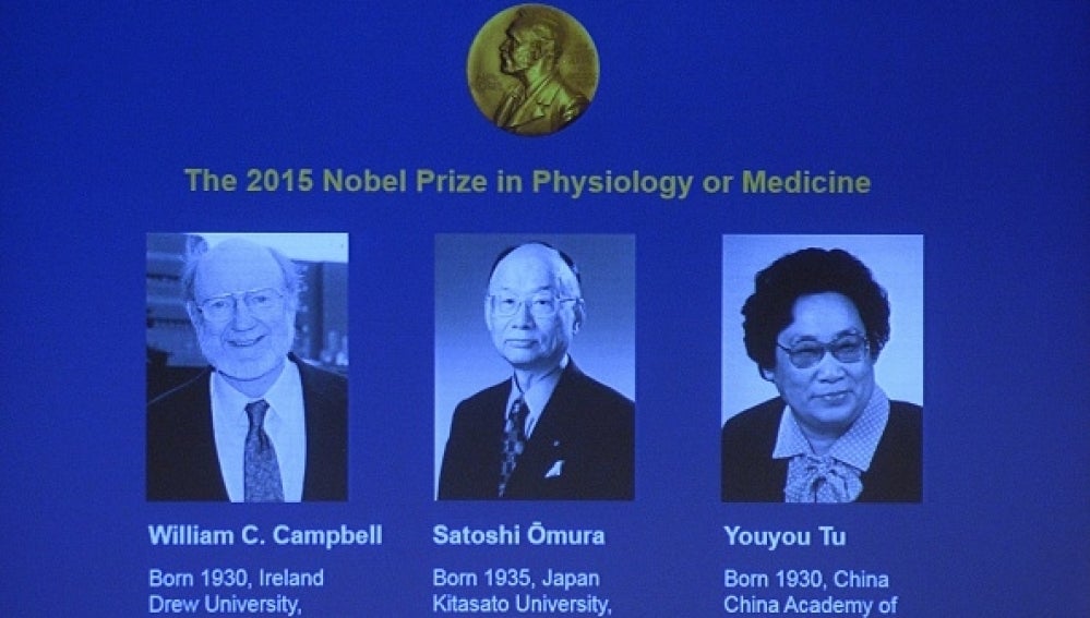 Campbell, Omura y Tu, Premio Nobel de Medicina