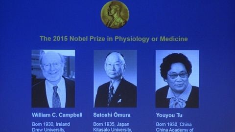 Campbell, Omura y Tu, Premio Nobel de Medicina