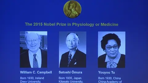Campbell, Omura y Tu, Premio Nobel de Medicina Campbell, Omura y Tu, Premio Nobel de Medicina