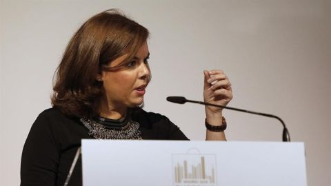 La vicepresidenta del Gobierno, Soraya S&aacute;enz de Santamar&iacute;a