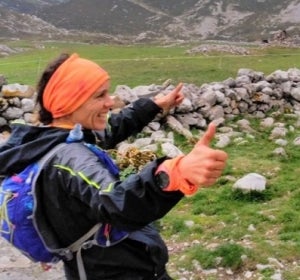 Anabel Merino tras hacer el anillo de los Picos de Europa Anabel Merino tras hacer el anillo de los Picos de Europa