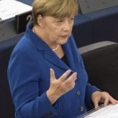 Merkel y Hollande en la Eurocàmara