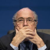 Joseph Blatter, durante una comparecencia