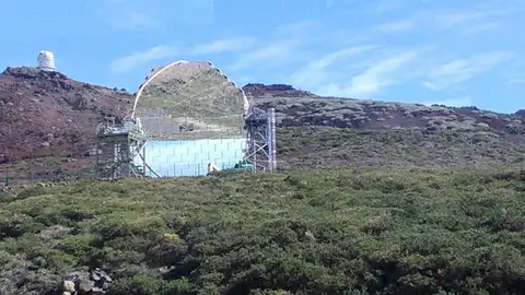 Telescopio de rayos gama en El Roque de los Muchachos Telescopio de rayos gama en El Roque de los Muchachos