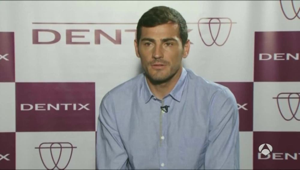 Iker Casillas durante un evento publicitario