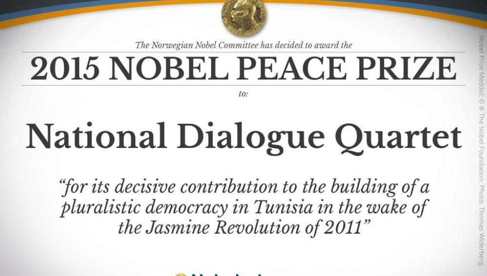 Nobel de la Paz para el Cuarteto para el Diálogo Nacional en Túnez