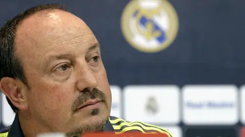 Rafa Benítez, en sala de prensa Rafa Benítez, en sala de prensa