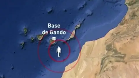 Lugar donde se produjo el accidente de helicóptero Lugar donde se produjo el accidente de helicóptero