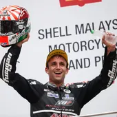 Zarco en el podio de Moto 2 Zarco en el podio de Moto 2
