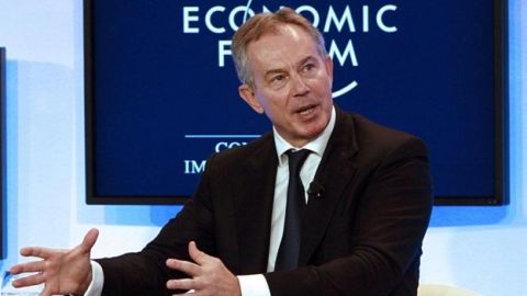 El ex primer ministro brit&aacute;nico Tony Blair 