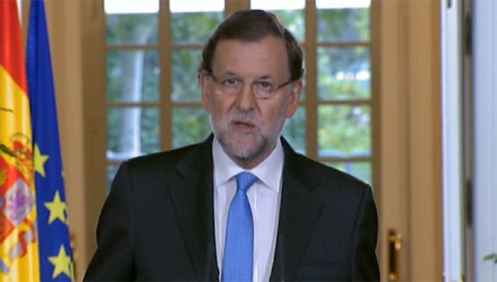 Mariano Rajoy, en el Palacio de La Moncloa
