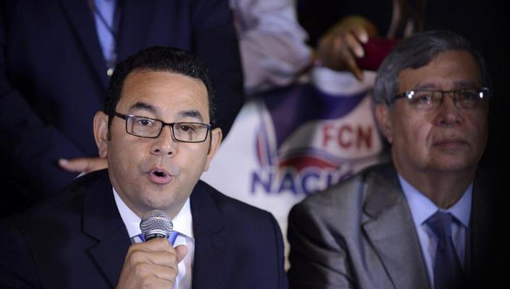 El candidato a la presidencia de Guatemala, Jimmy Morales.