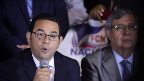 El candidato a la presidencia de Guatemala, Jimmy Morales.