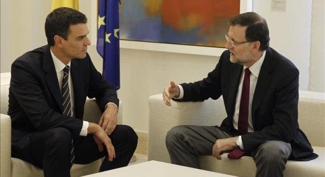 Rajoy y Sánchez acuerdan trabajar coordinadamente por la unidad de España Rajoy y Sánchez acuerdan trabajar coordinadamente por la unidad de España