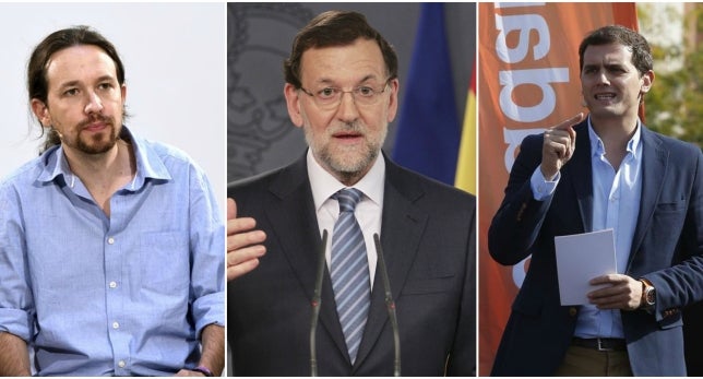 Rajoy convoca a Albert Rivera y a Pablo Iglesias para abordar la situación de Cataluña Rajoy convoca a Albert Rivera y a Pablo Iglesias para abordar la situación de Cataluña
