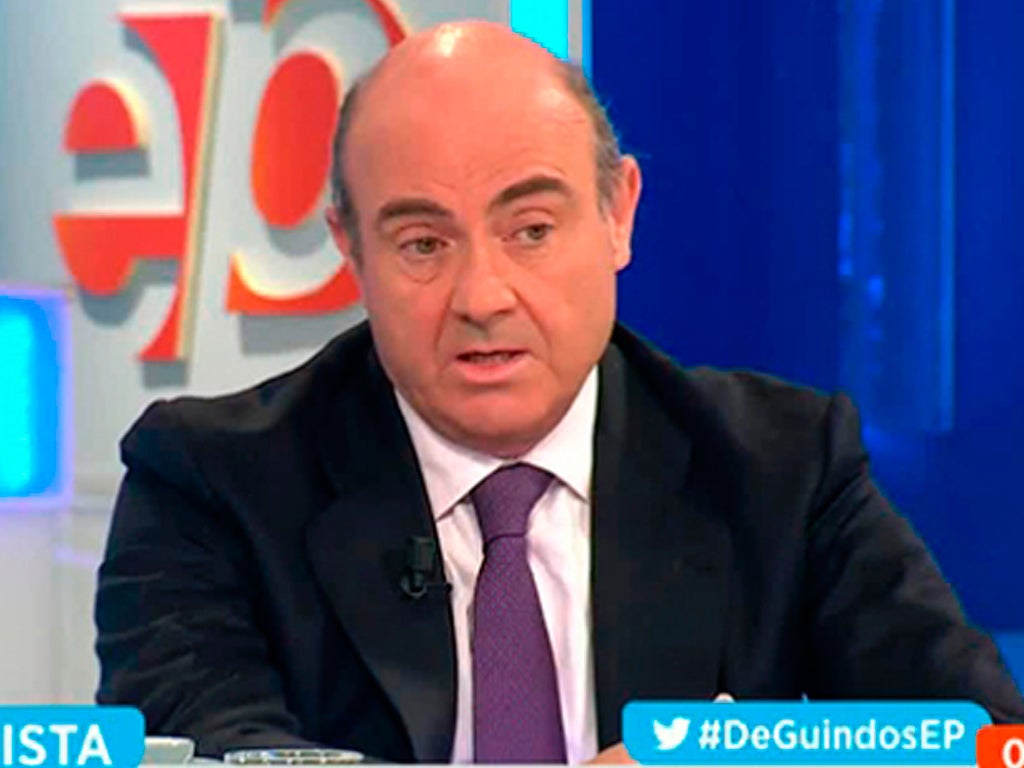 Luis de Guindos: "Si no seguimos la senda económica volveremos a la casilla de salida" Luis de Guindos: "Si no seguimos la senda económica volveremos a la casilla de salida"