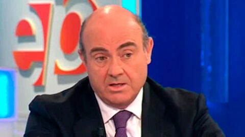 El ministro de Econom&iacute;a, Luis de Guindos, en Espejo P&uacute;blico