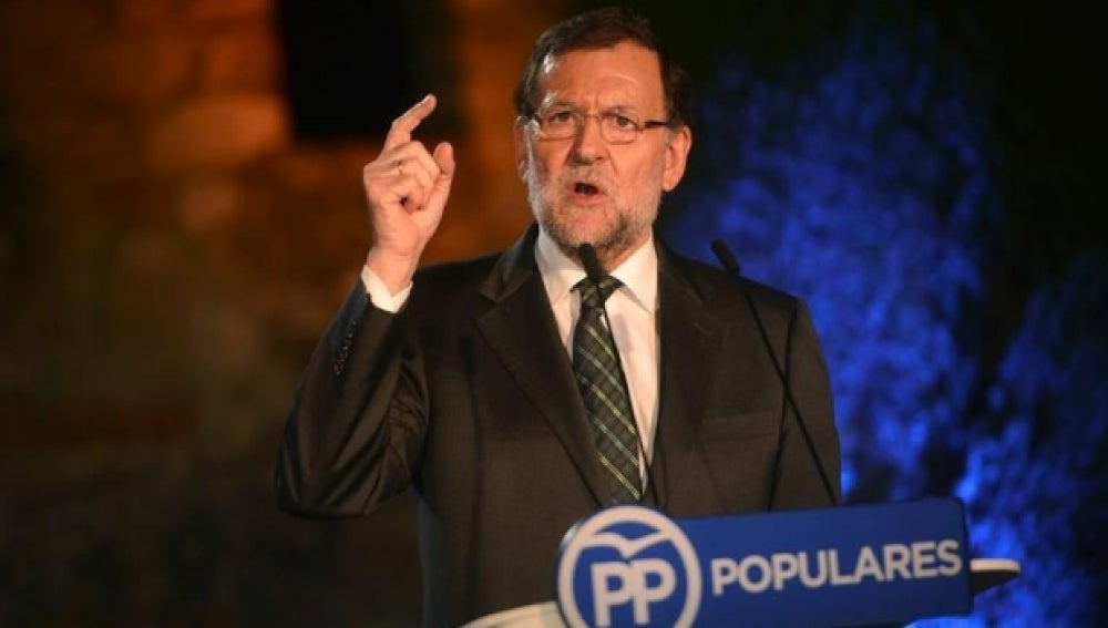 Mariano Rajoy durante un mitin en Cabra (Córdoba)