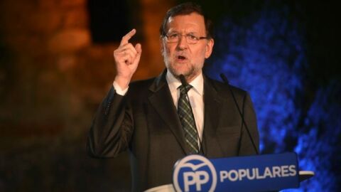 Mariano Rajoy durante un mitin en Cabra (C&oacute;rdoba)