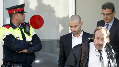 Javier Mascherano, saliendo del juzgado