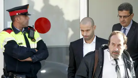 Javier Mascherano, saliendo del juzgado Javier Mascherano, saliendo del juzgado