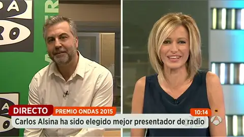 Frame 12.586468 de: Carlos Alsina en Espejo Público: "El Premio Ondas sienta muy bien" Frame 12.586468 de: Carlos Alsina en Espejo Público: "El Premio Ondas sienta muy bien"