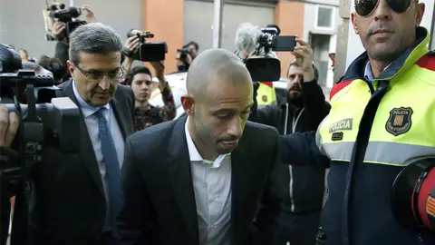 Javier Mascherano llega a los juzgados Javier Mascherano llega a los juzgados