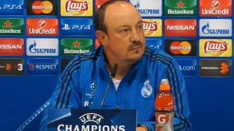 Rafa Benítez, en rueda de prensa Rafa Benítez, en rueda de prensa