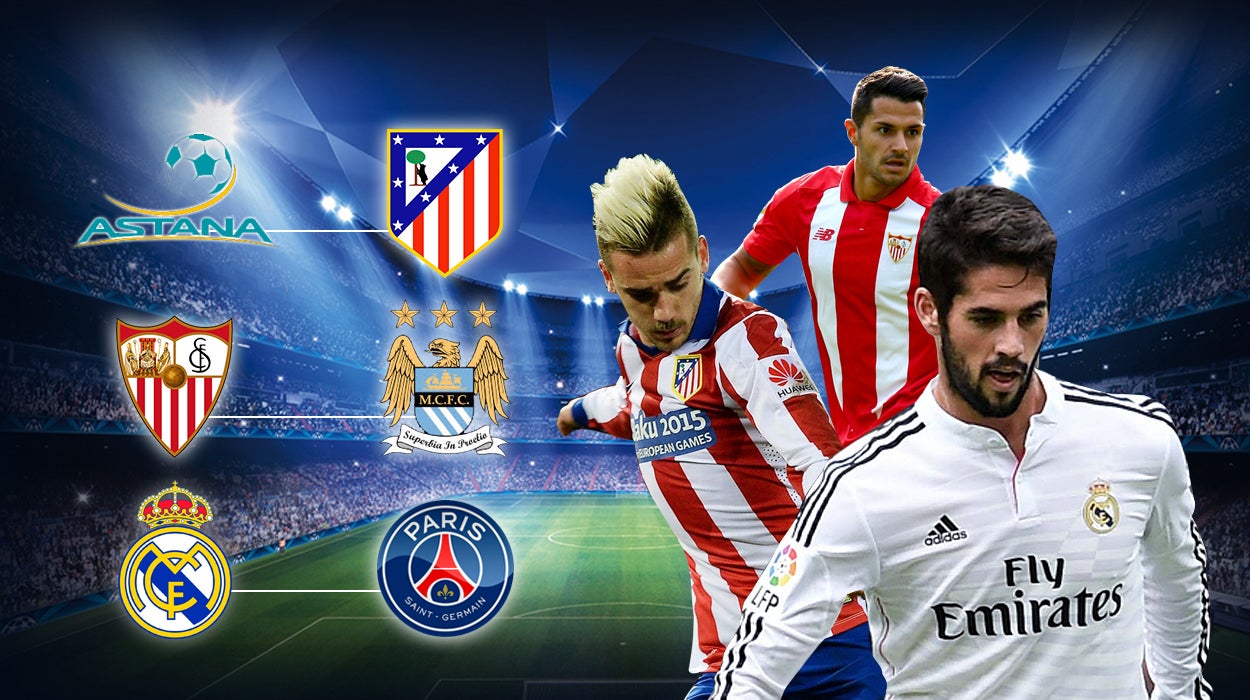 Escucha en directo el Astana - Atlético de Madrid, Real Madrid - PSG y Sevilla - Manchester City en Radioestadio Escucha en directo el Astana - Atlético de Madrid, Real Madrid - PSG y Sevilla - Manchester City en Radioestadio
