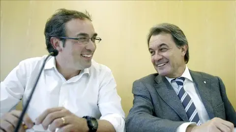El coordinador general de CDC, Josep Rull, y el presidente del partido, Artur Mas El coordinador general de CDC, Josep Rull, y el presidente del partido, Artur Mas