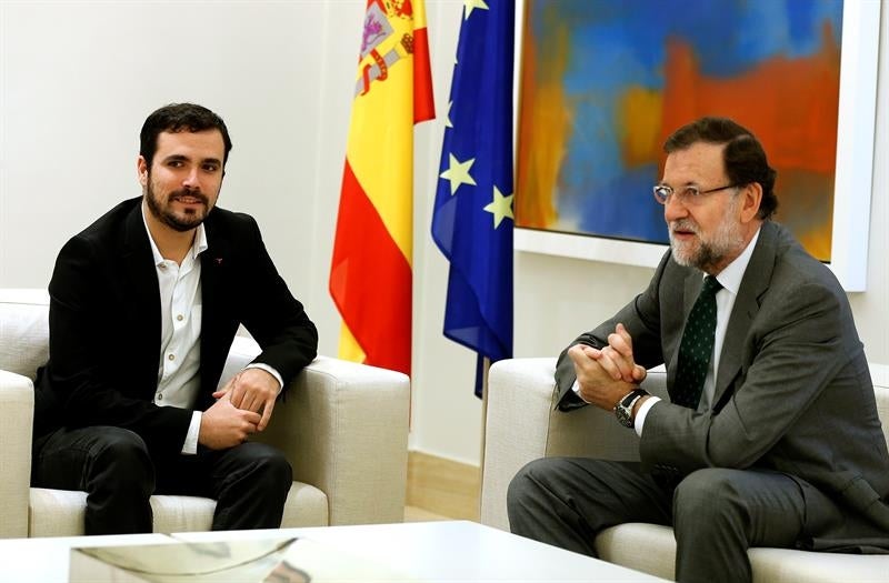 Garzón rechaza sumarse al pacto de Rajoy porque "confronta" con Cataluña Garzón rechaza sumarse al pacto de Rajoy porque "confronta" con Cataluña